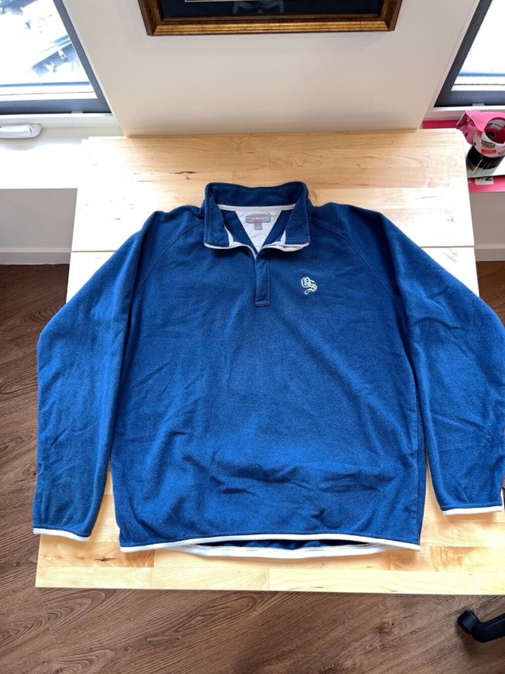 Old Sandwich Golf Club Peter Millar Warmth Fleece 1/4 Zip Pullover Blue Men’s L